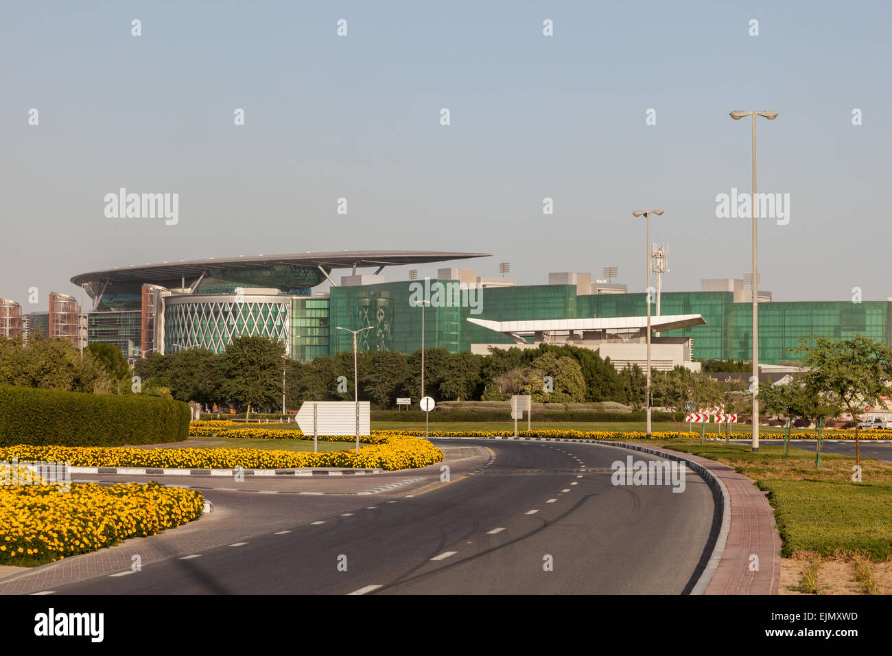 Meydan Race Club (ancien) l'Hippodrome de Nad Al Sheba à Dubaï. 13 décembre 2014 à Dubaï, Émirats Arabes Unis Banque D'Images