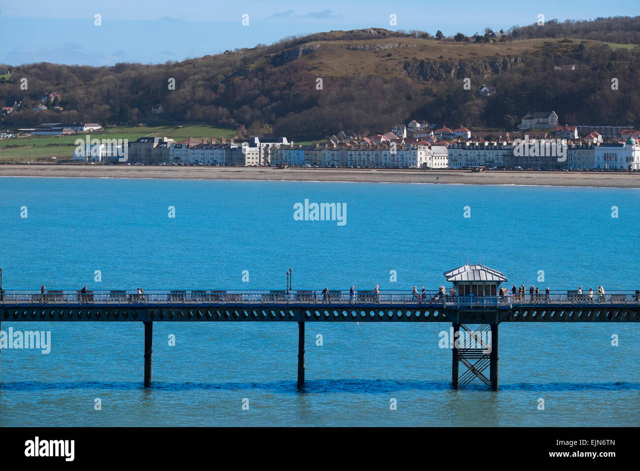 Jetée de Llandudno et le front de mer,Conwy, Pays de Galles UK Banque D'Images