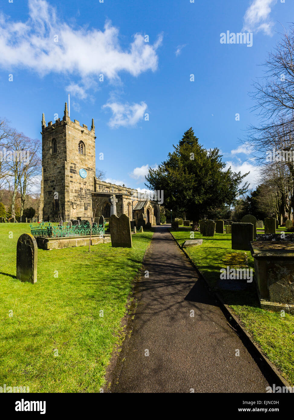 Eyam église dans le village de la peste dans le Derbyshire Banque D'Images