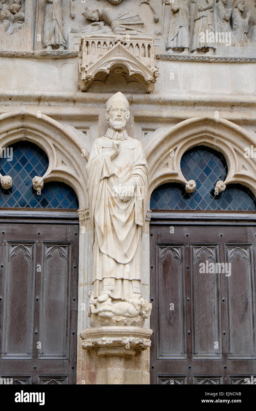 Façade ouest de la cathédrale de Bourges (Saint-Etienne de Bourges), France Banque D'Images