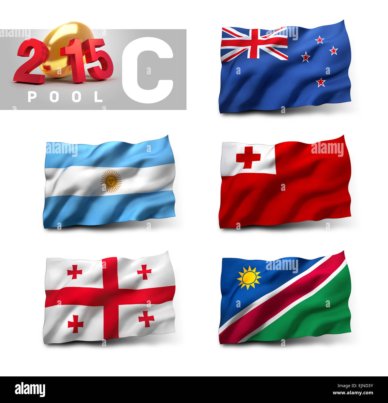 Angleterre 2015. Concours international de rugby. Piscine admissible C Banque D'Images