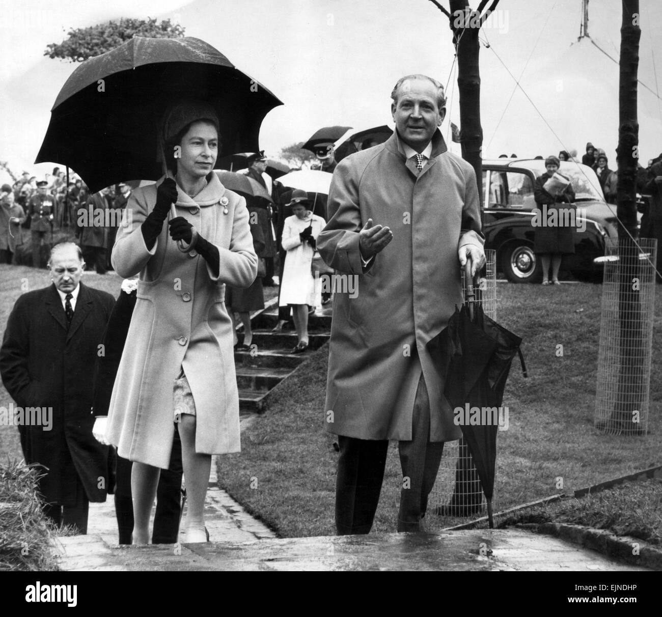 La Reine se rend à Manchester, le 16 mai 1968. Banque D'Images