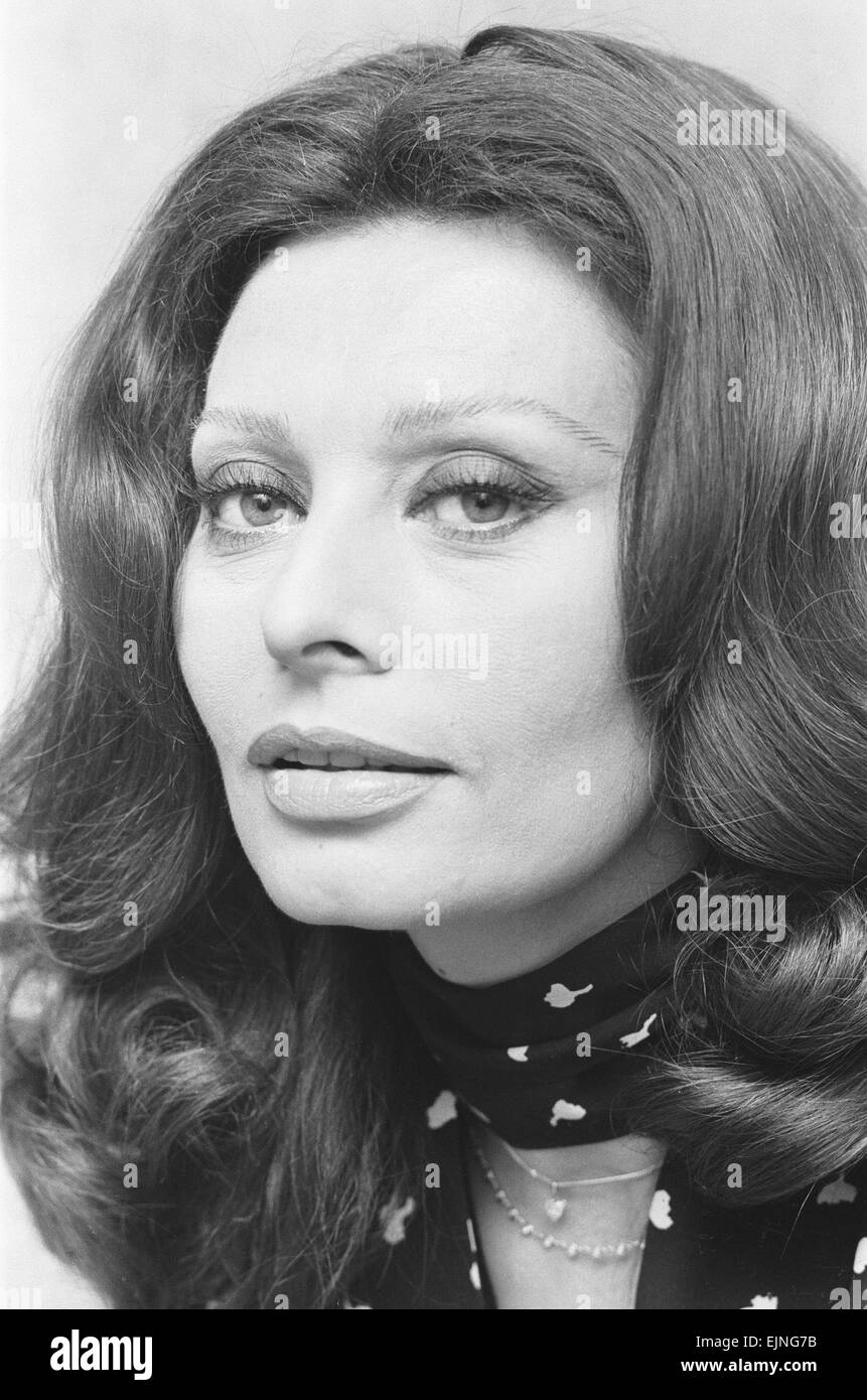 Sophia Loren vu ici sur l'emplacement en Autriche pendant le tournage du film MGM Laiton ' ' Cible 2 Avril 1978 Banque D'Images