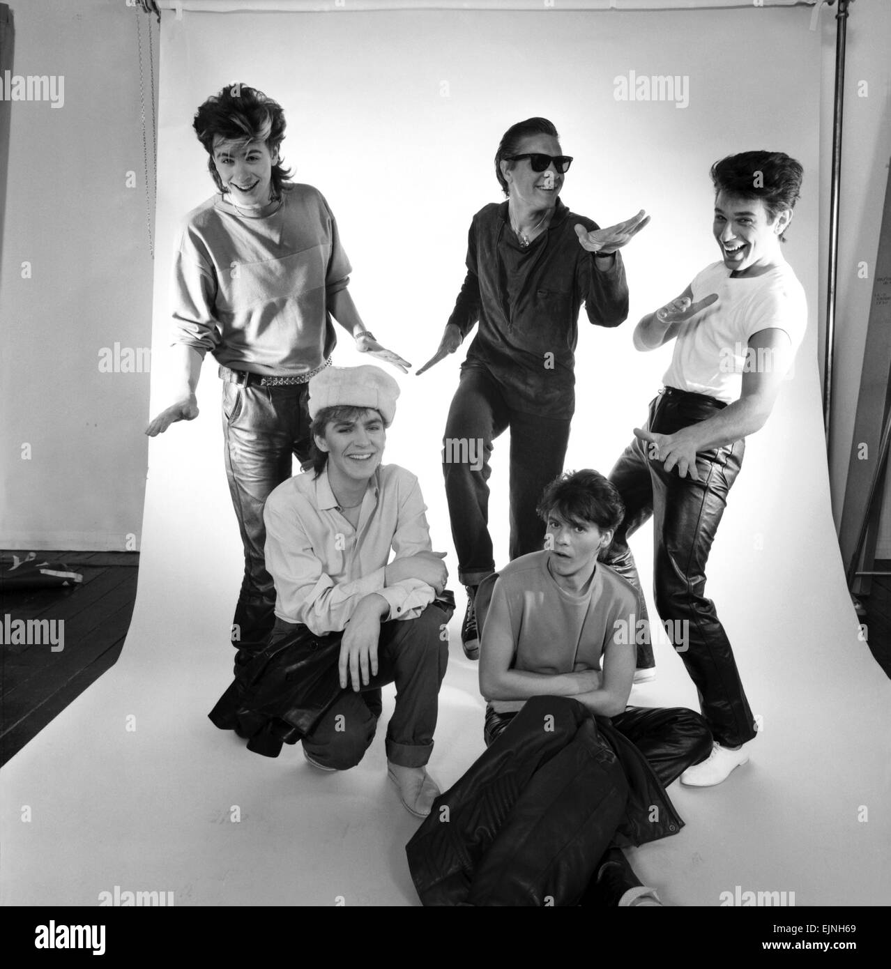 Duran Duran posent exclusivement pour le Miroir Rock et Pop Awards. 3e février 1983. Banque D'Images