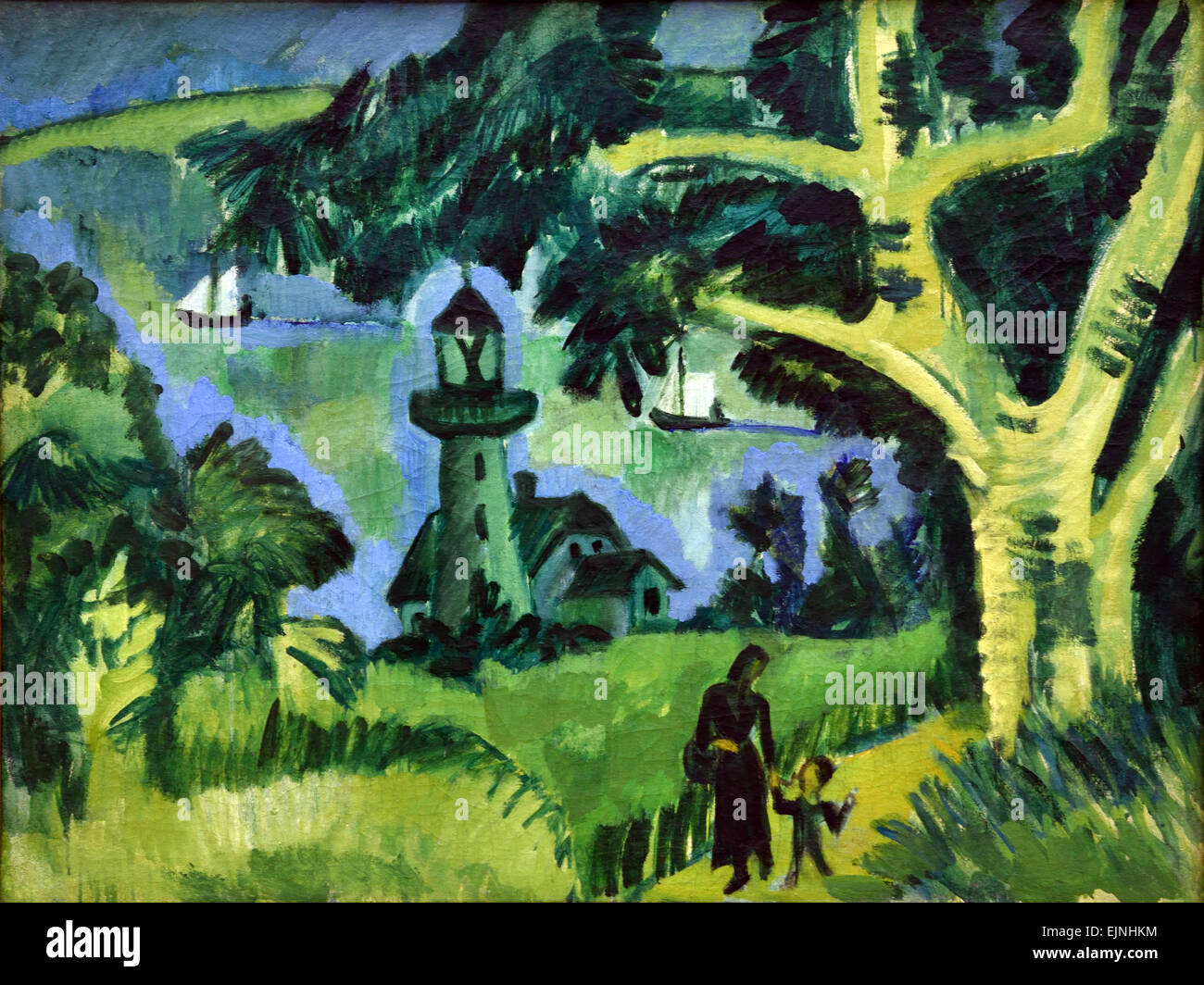 Phare sur Fehmarn 1912 Ernst Ludwig Kirchner 1880-1938 Allemagne Allemagne Banque D'Images