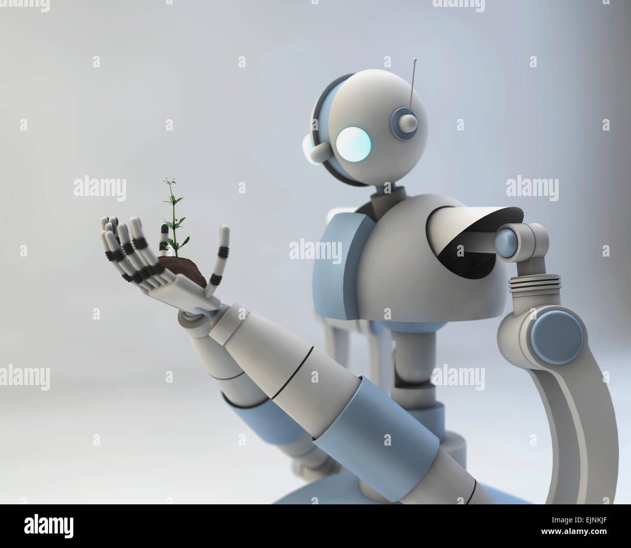 Robot 3D Rendering Banque D'Images