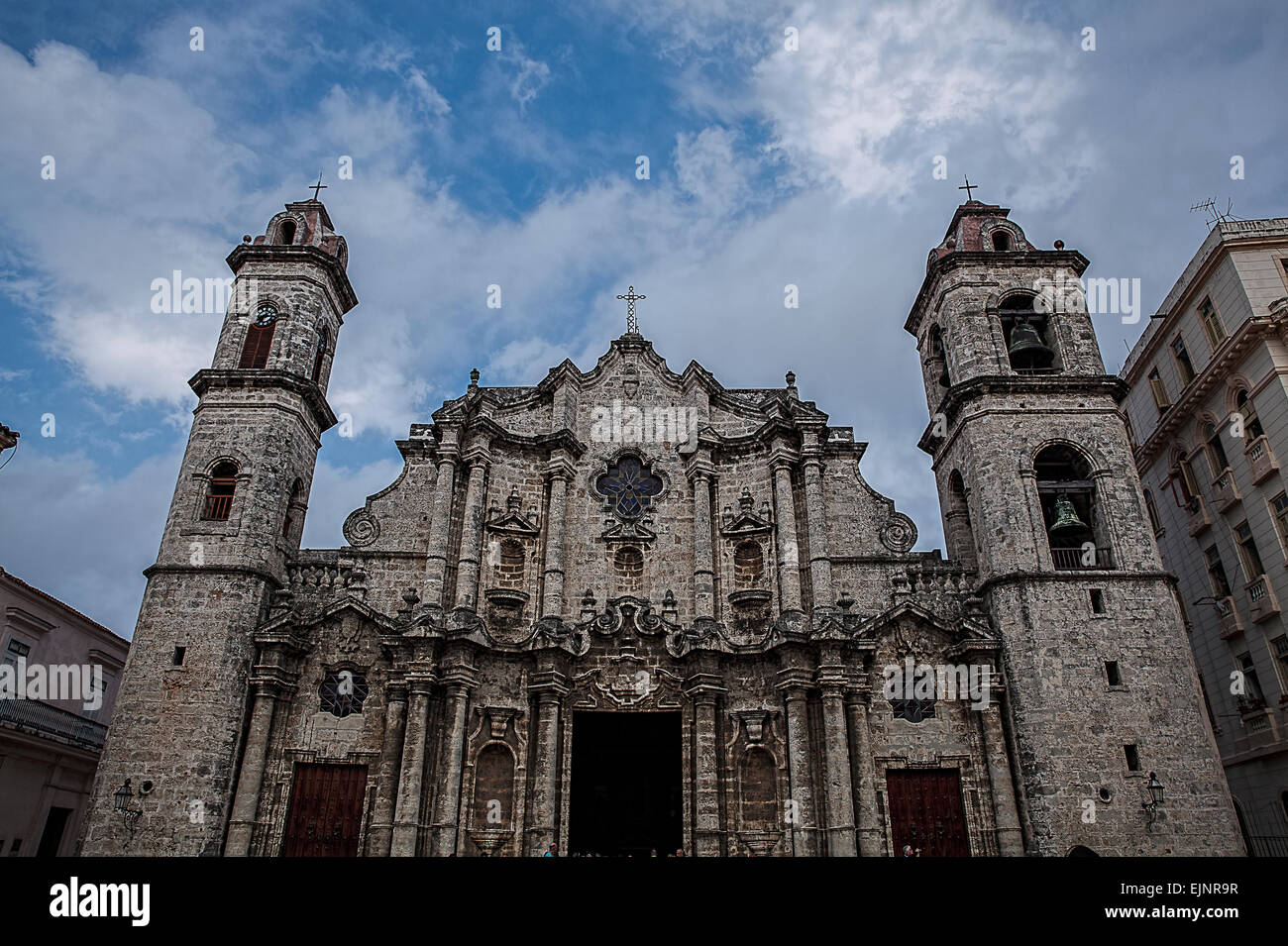 Cathédrale Saint Christophe situé au centre de La Havane à Cuba Banque D'Images