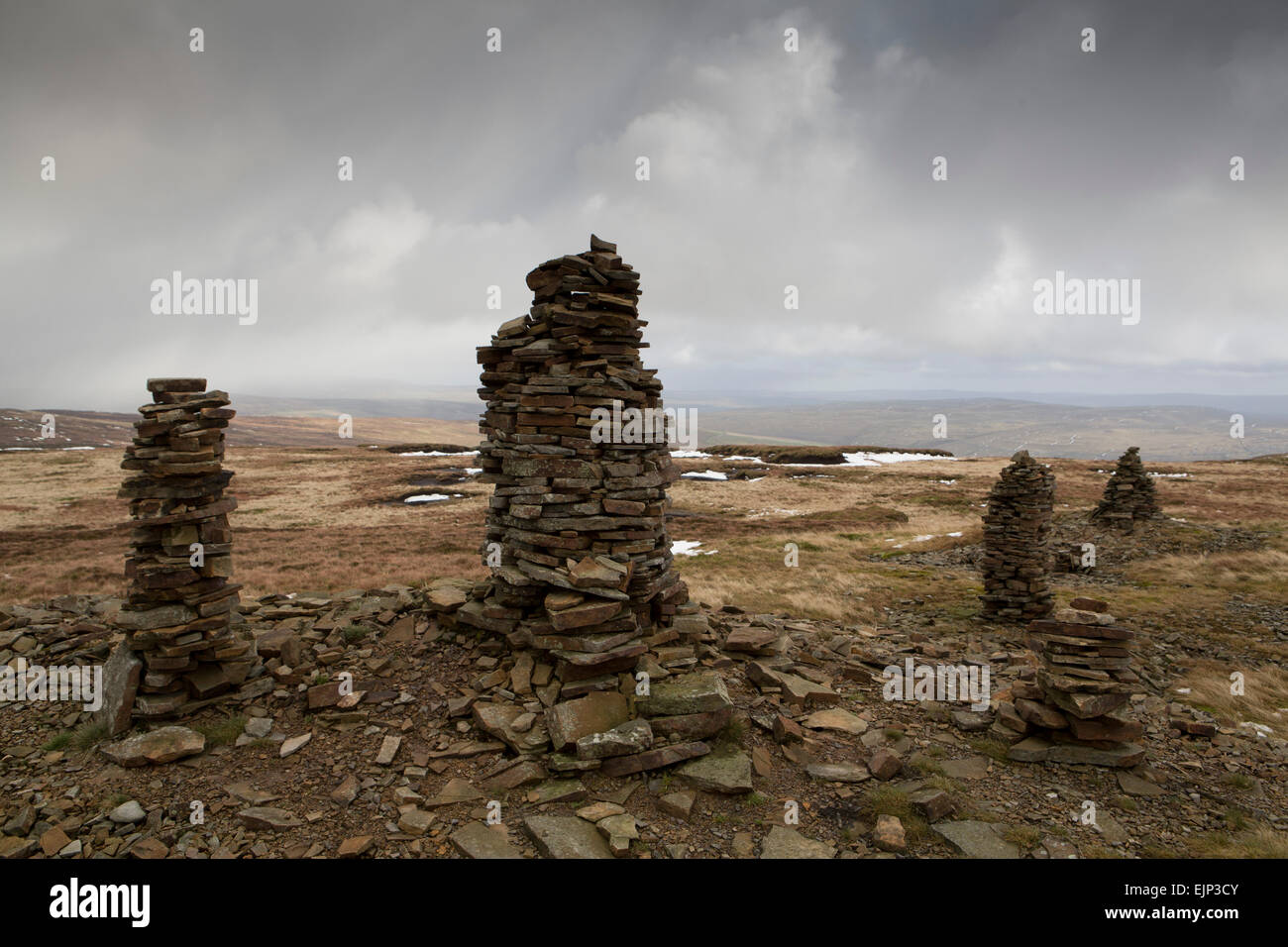 Sommet des Fontaines est tombé dans le Yorkshire Dales , Royaume-Uni Banque D'Images