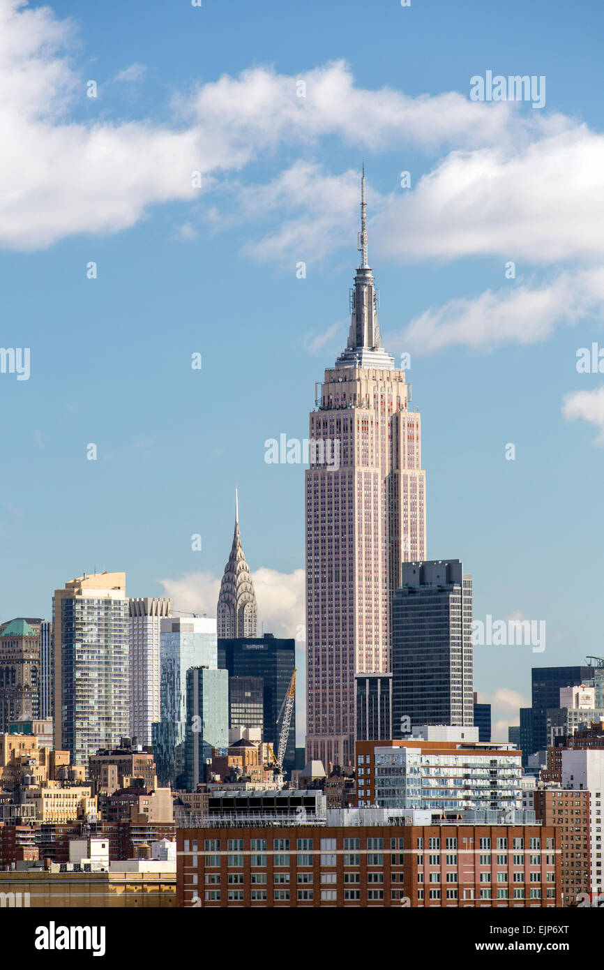 Empire State Building et Manhattan, New York, États-Unis d'Amérique Banque D'Images