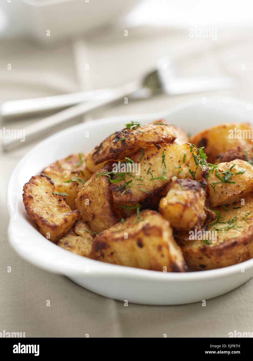 Pommes de terre rôties Banque D'Images