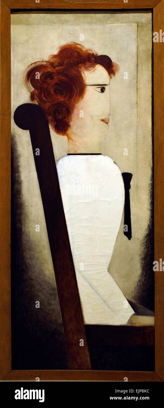 Femme assise en Blanc 1928 Allemagne allemand Oskar Schlemmer 1888-1943 Banque D'Images