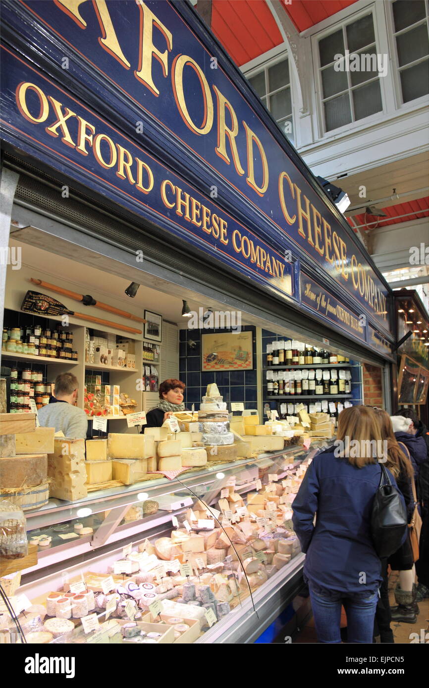 Oxford Cheese Company, marché couvert, High Street, Oxford, Oxfordshire, Angleterre, Grande-Bretagne, Royaume-Uni, UK, Europe Banque D'Images
