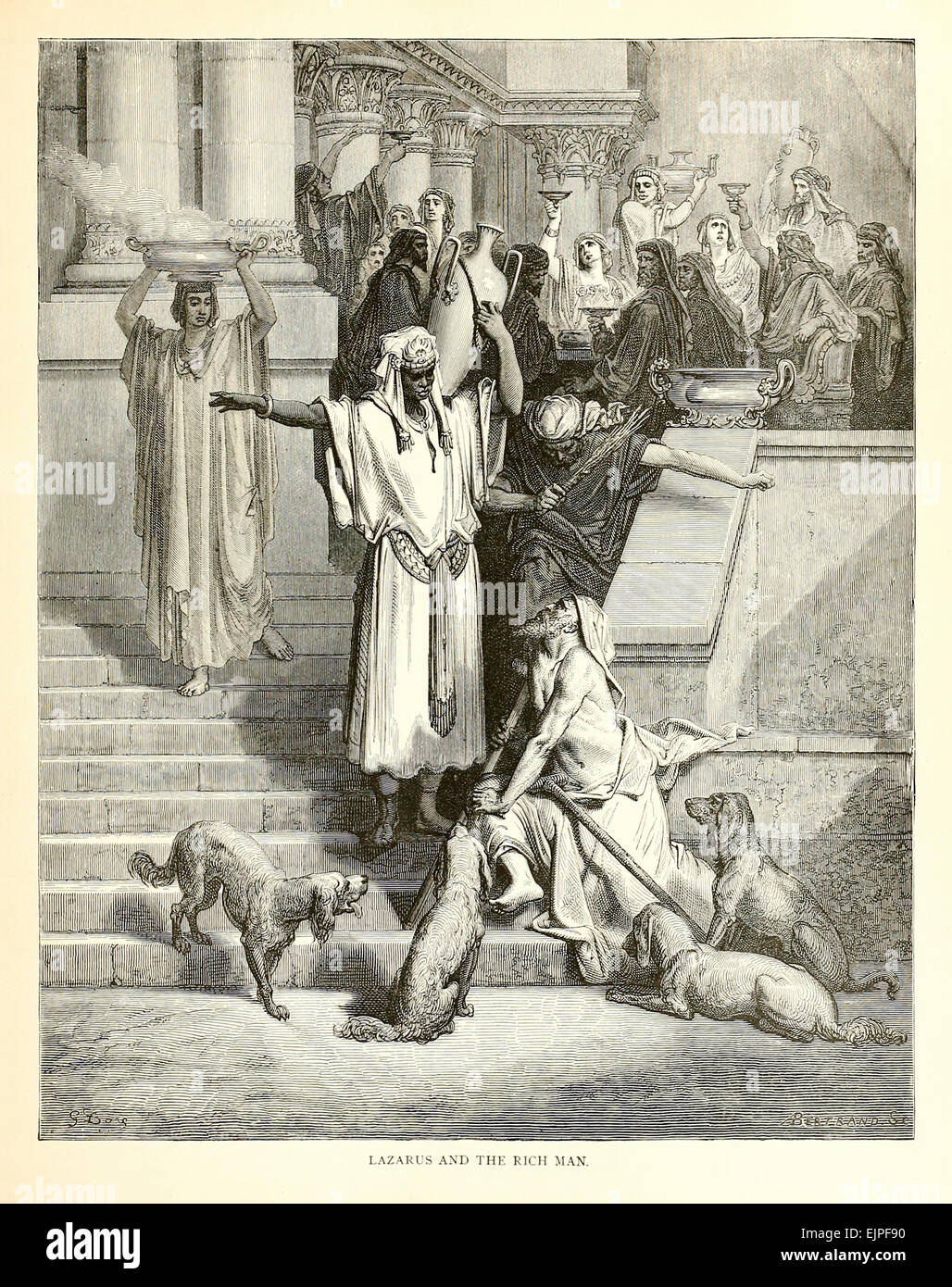 Illustration par Paul Gustave Doré (1832-1883) à partir de 1880 édition de la Bible. Voir la description pour plus d'informations. Banque D'Images