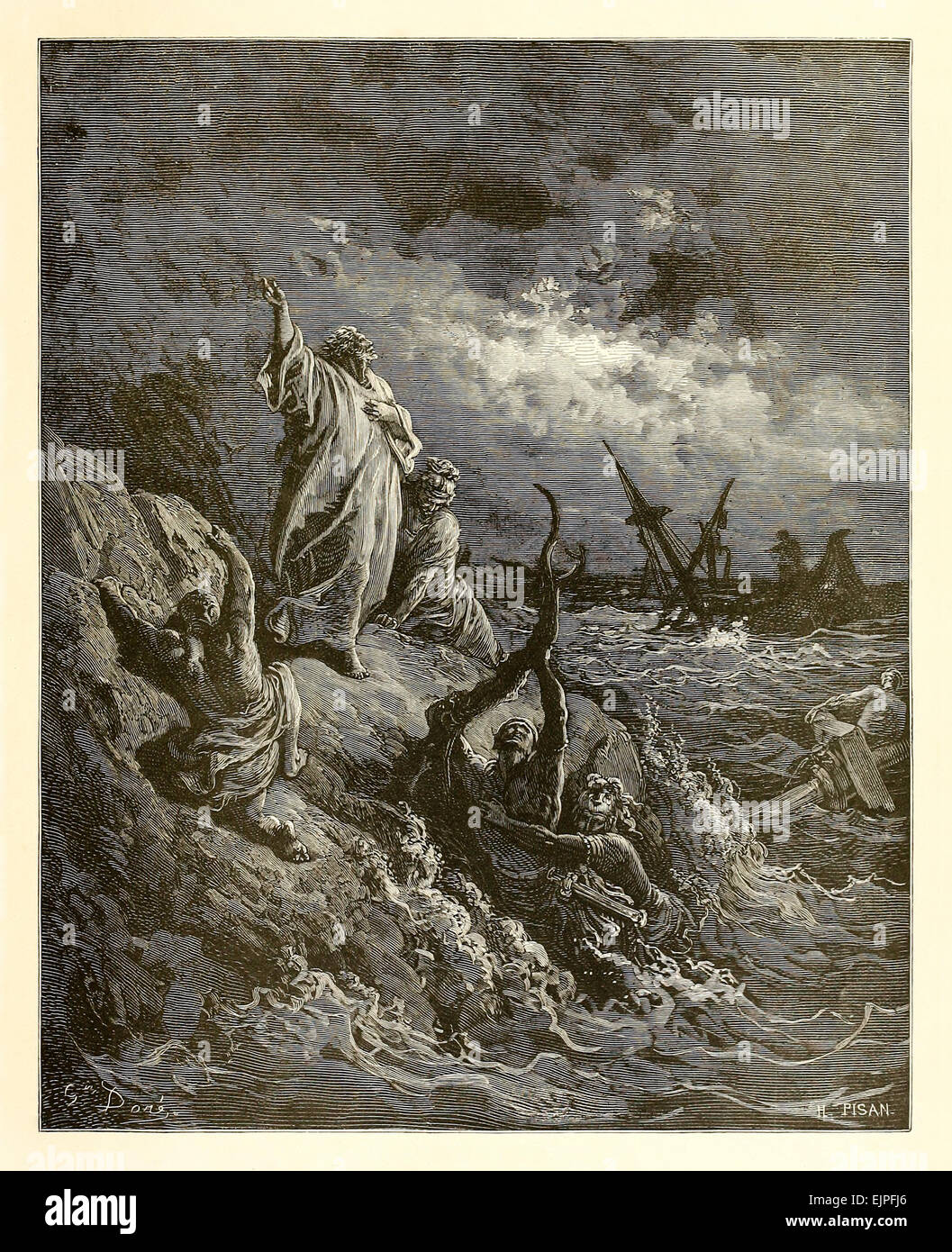 Illustration par Paul Gustave Doré (1832-1883) à partir de 1880 édition de la Bible. Voir la description pour plus d'informations. Banque D'Images