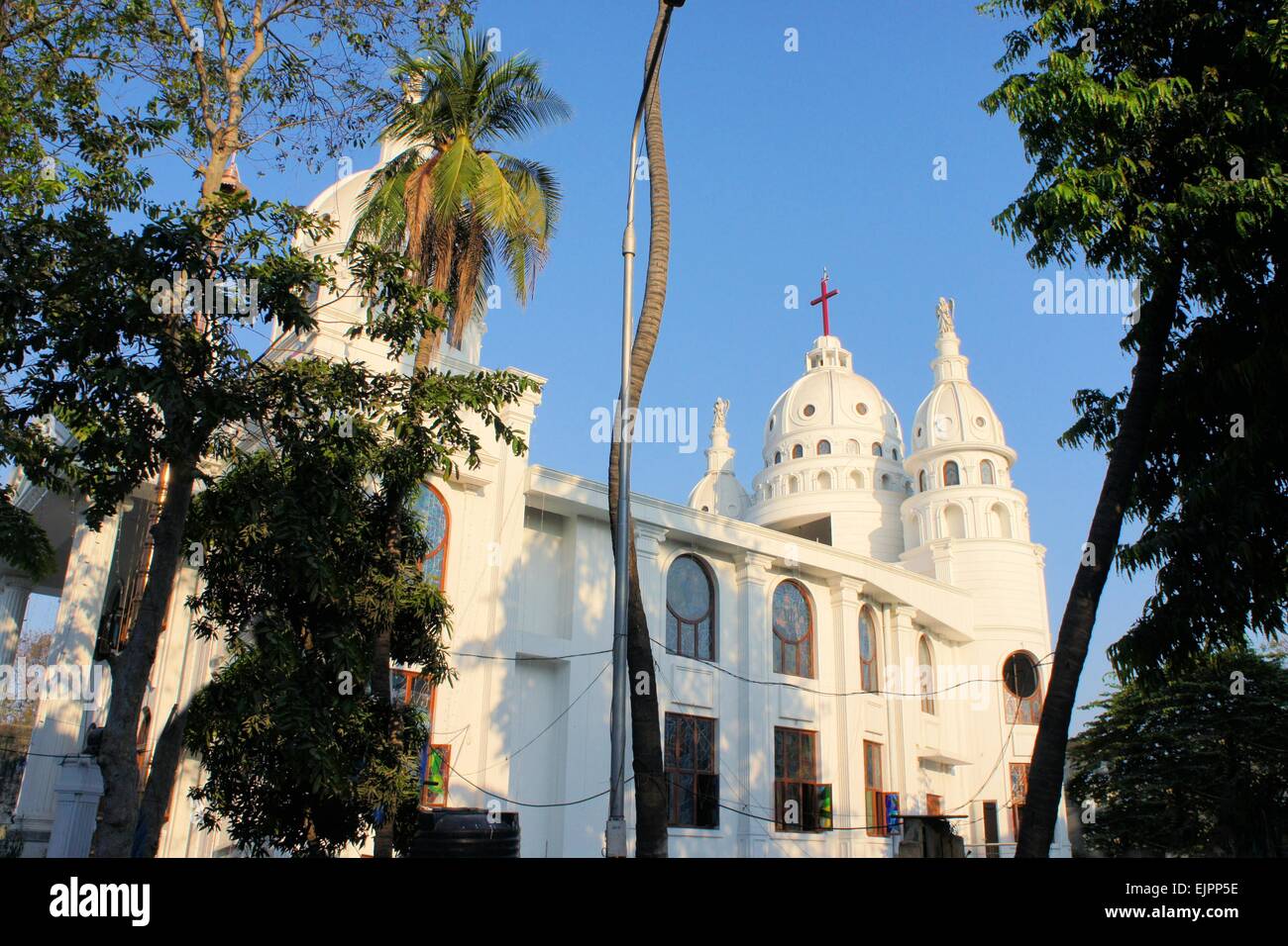 L'Église catholique du Sacré-Cœur à Chennai, Tamil Nadu, Inde du Sud Banque D'Images