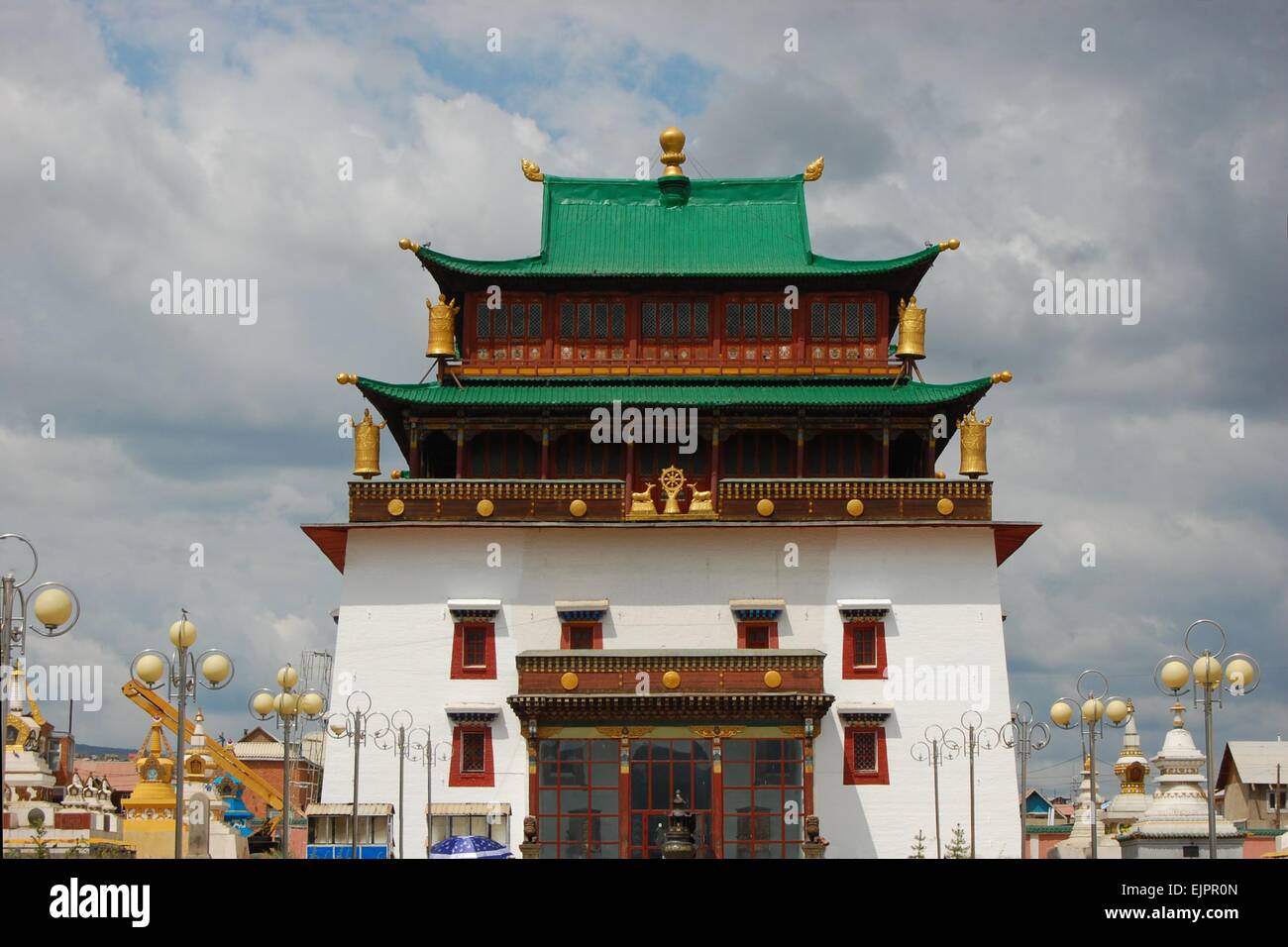 Monastère de Gandan à Oulan Bator, Mongolie Banque D'Images