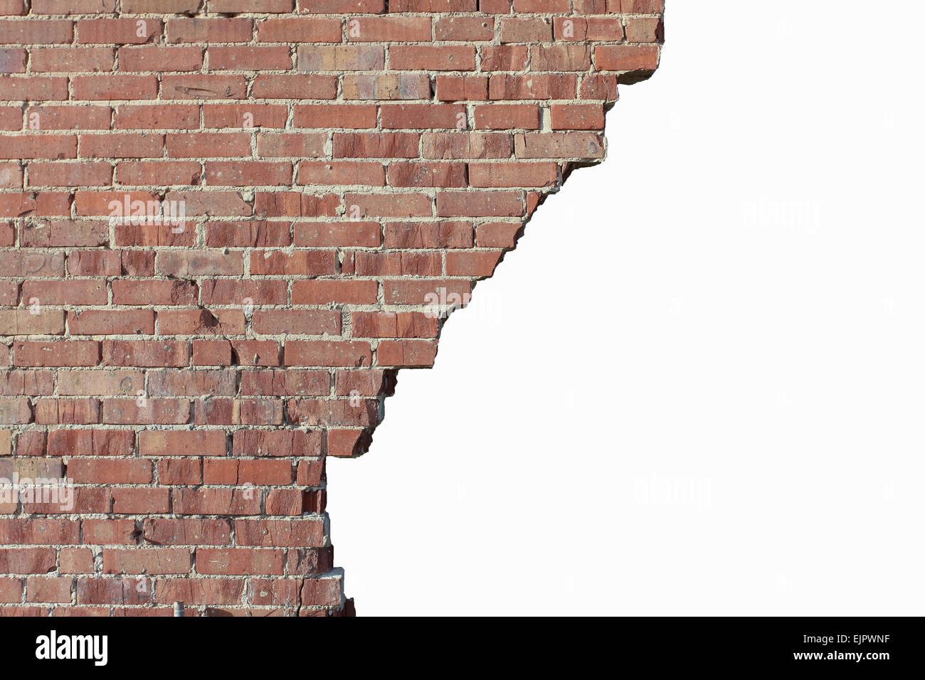 Vieux mur de briques rouges Banque D'Images