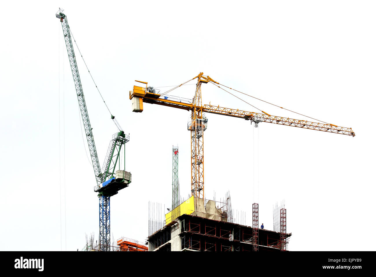 Grue sur le chantier de travail Banque D'Images