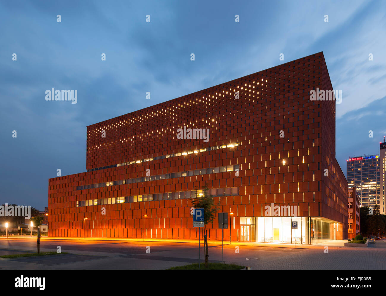 Centre d'information scientifique et universitaire, Katowice, Pologne. Architecte : HS99 , 2012. Banque D'Images