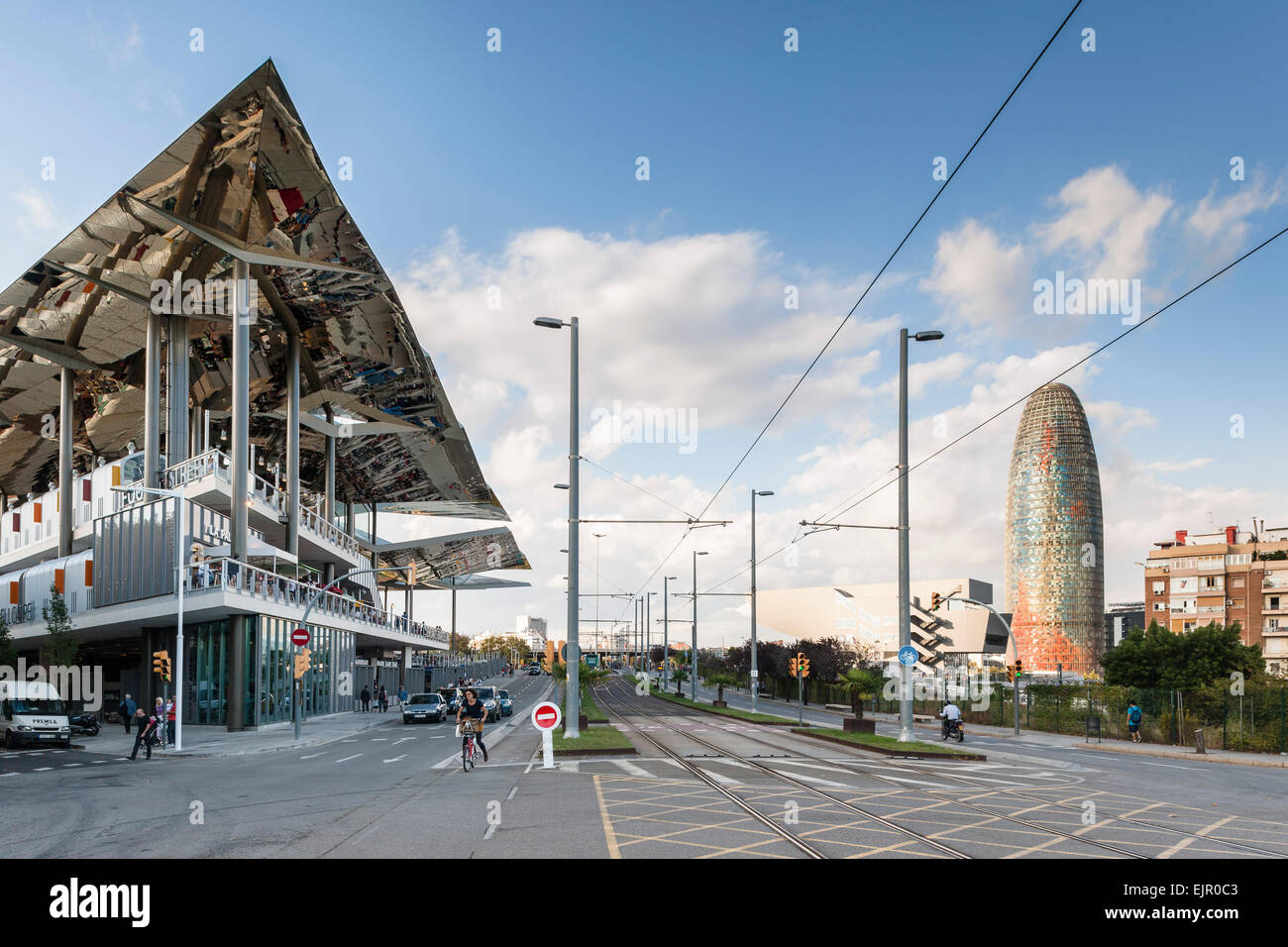 Marché aux Puces Encants de Bellcaire, Barcelone, Espagne. Architecte : b720 Fermín Vázquez Arquitectos , 2013. Banque D'Images