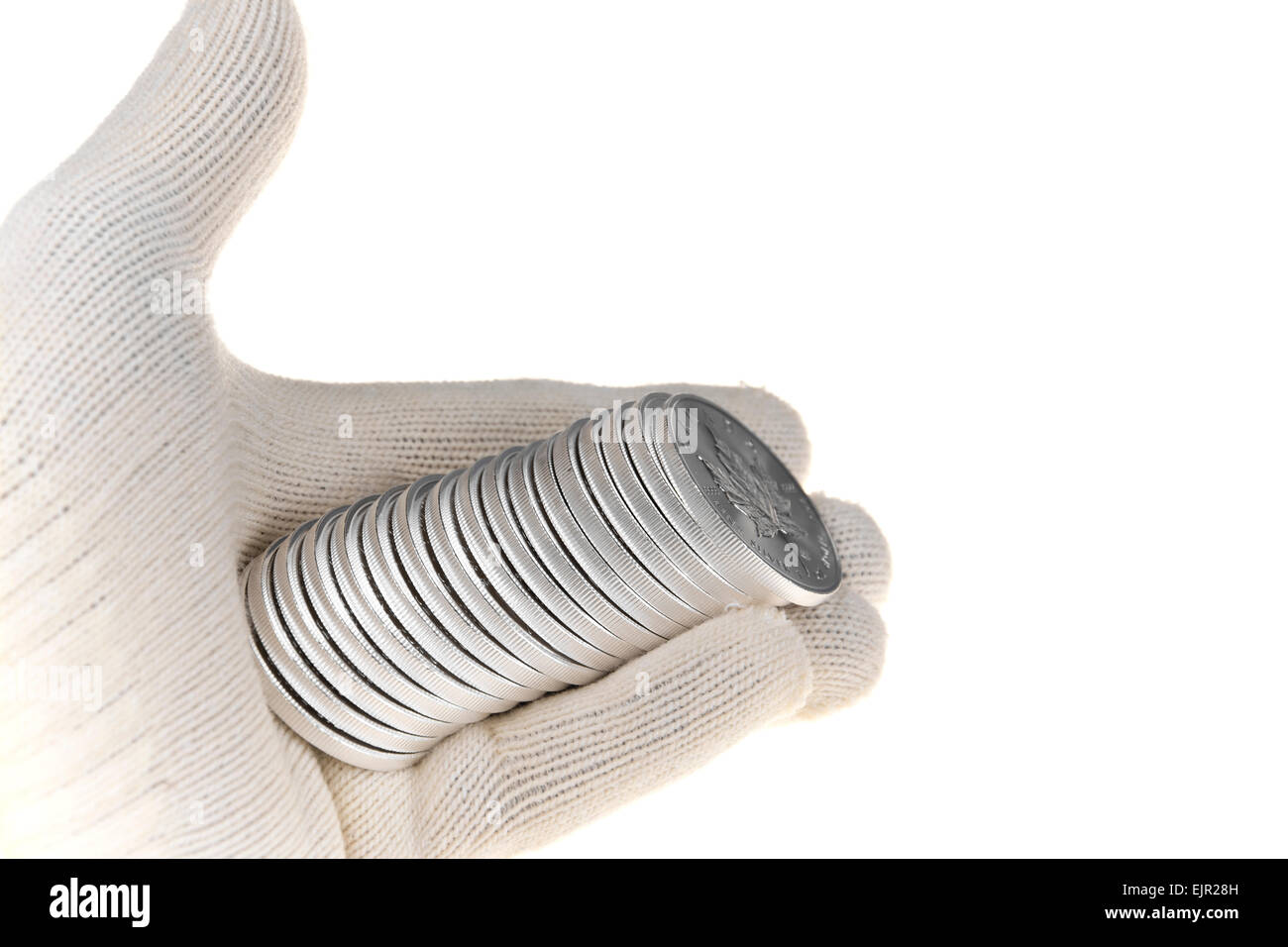 Pièce en argent de l'investissement, une once troy Banque D'Images