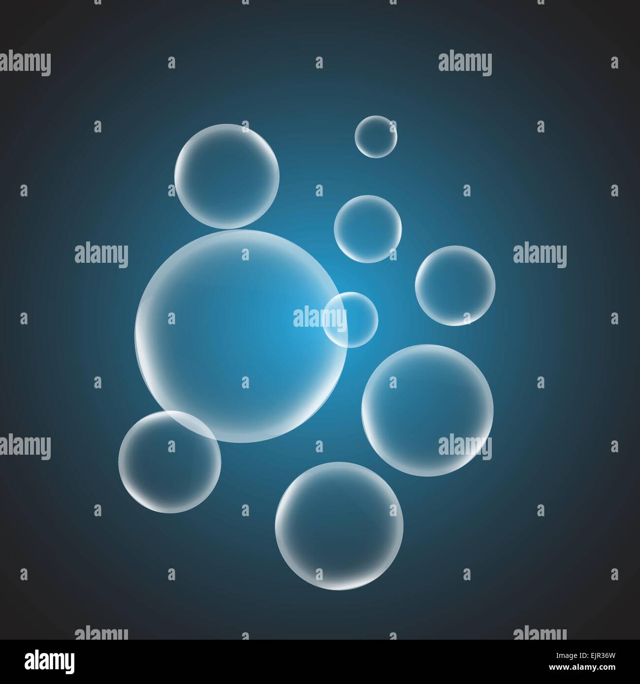 Résumé fond bleu avec bulle, vecteur stock brillant Illustration de Vecteur