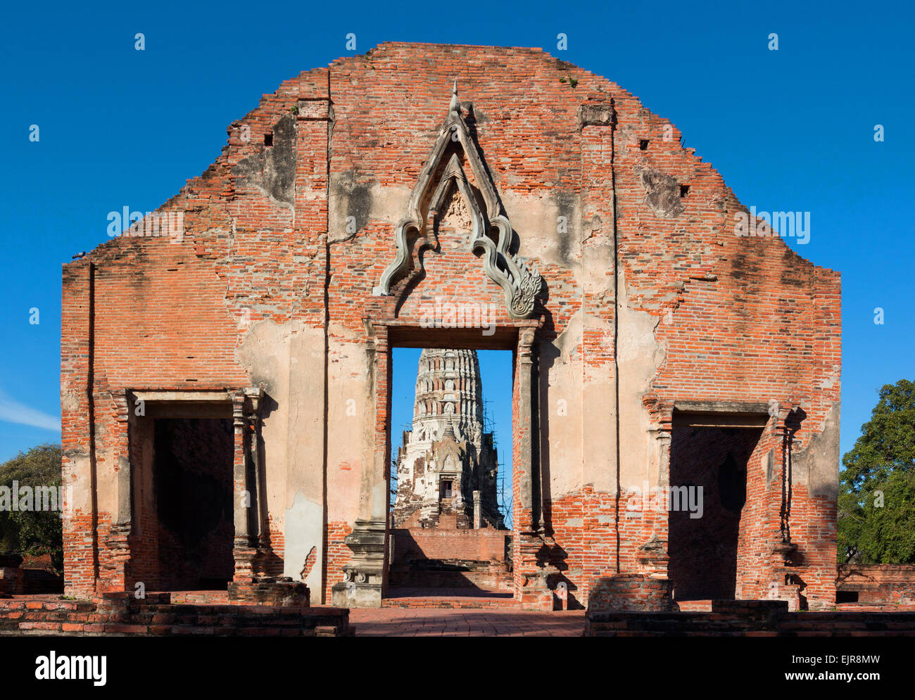 Le temple historique temple Ratburana à Ayutthaya, Thaïlande. Banque D'Images