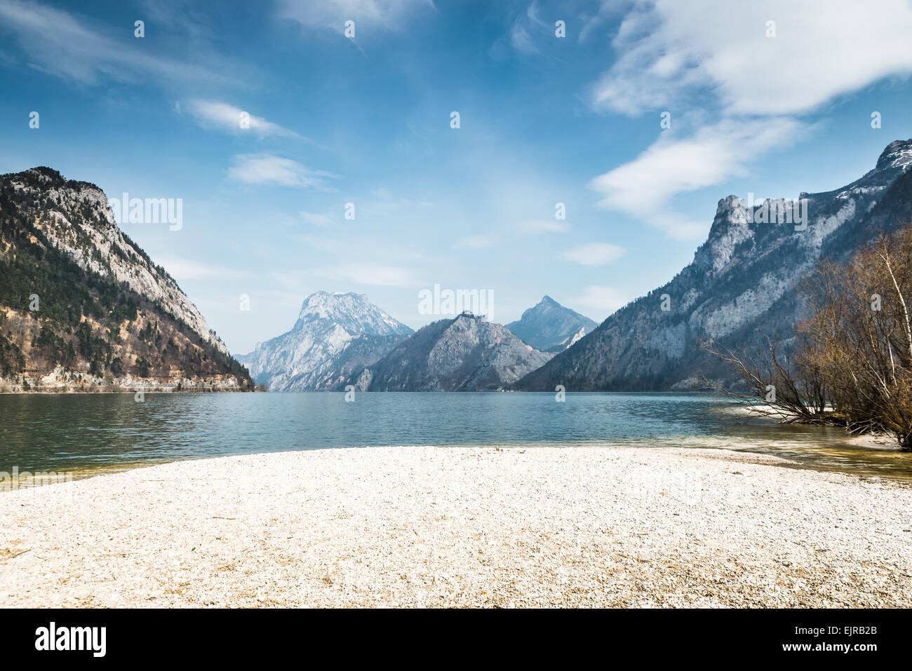 Le lac Traunsee à Gmunden Banque D'Images