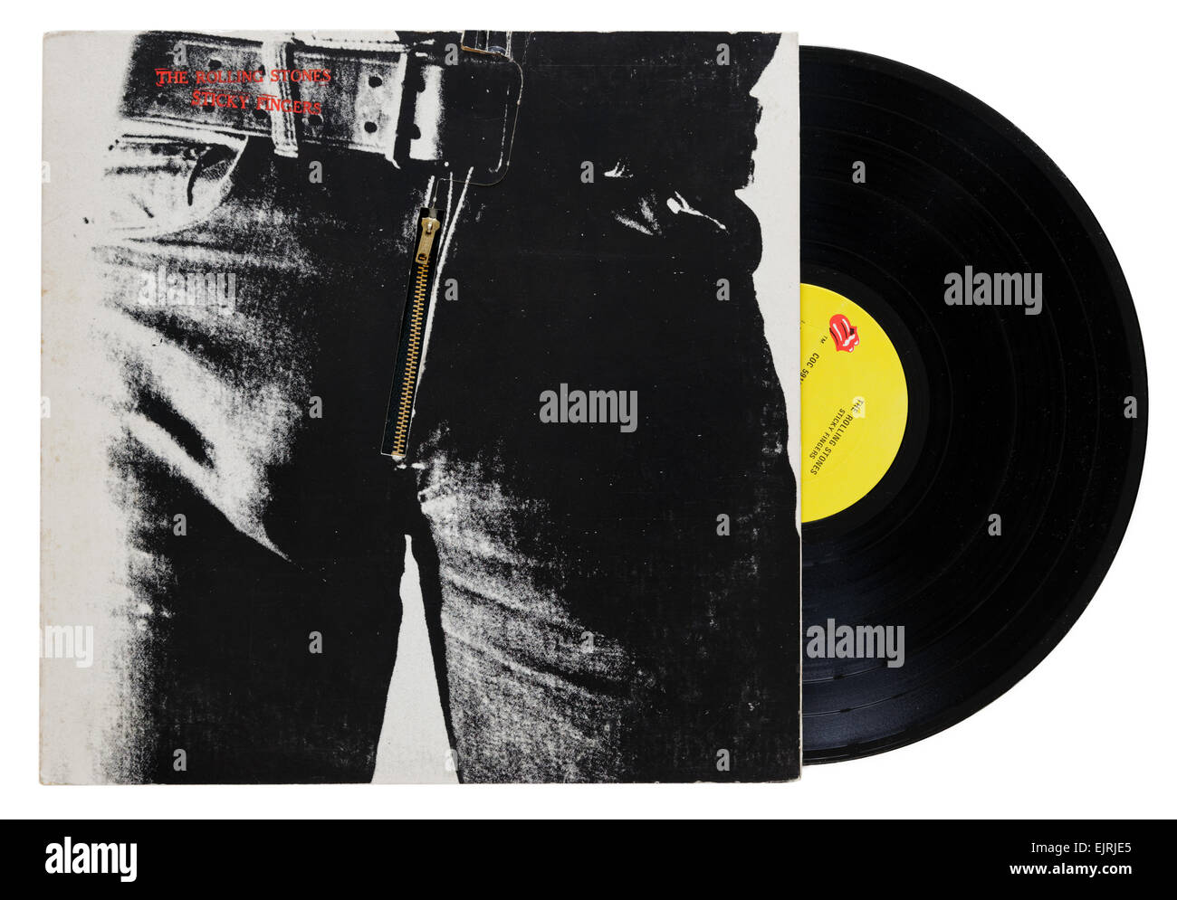 L'album Sticky Fingers des Rolling Stones Banque D'Images