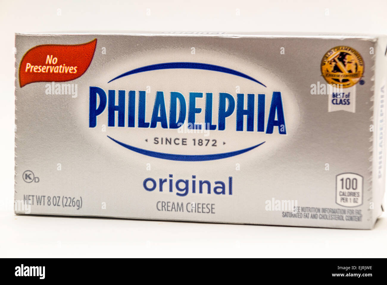 Le fromage à la crème Philadelphia Kraft logo package sign Banque D'Images