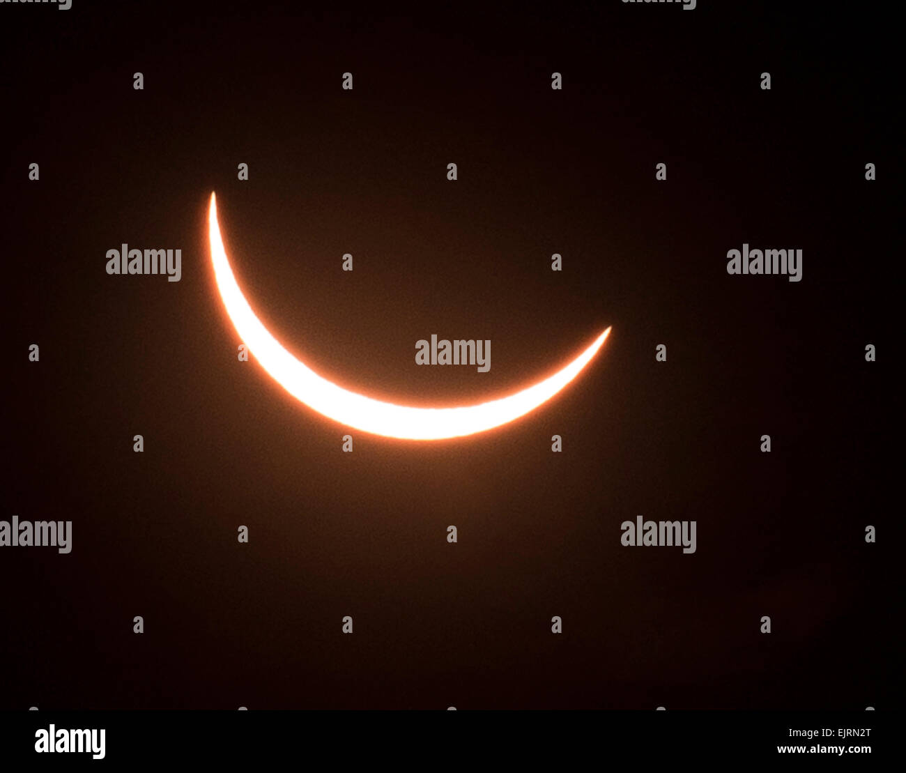 L'éclipse du soleil mars 2015, Belfast Banque D'Images