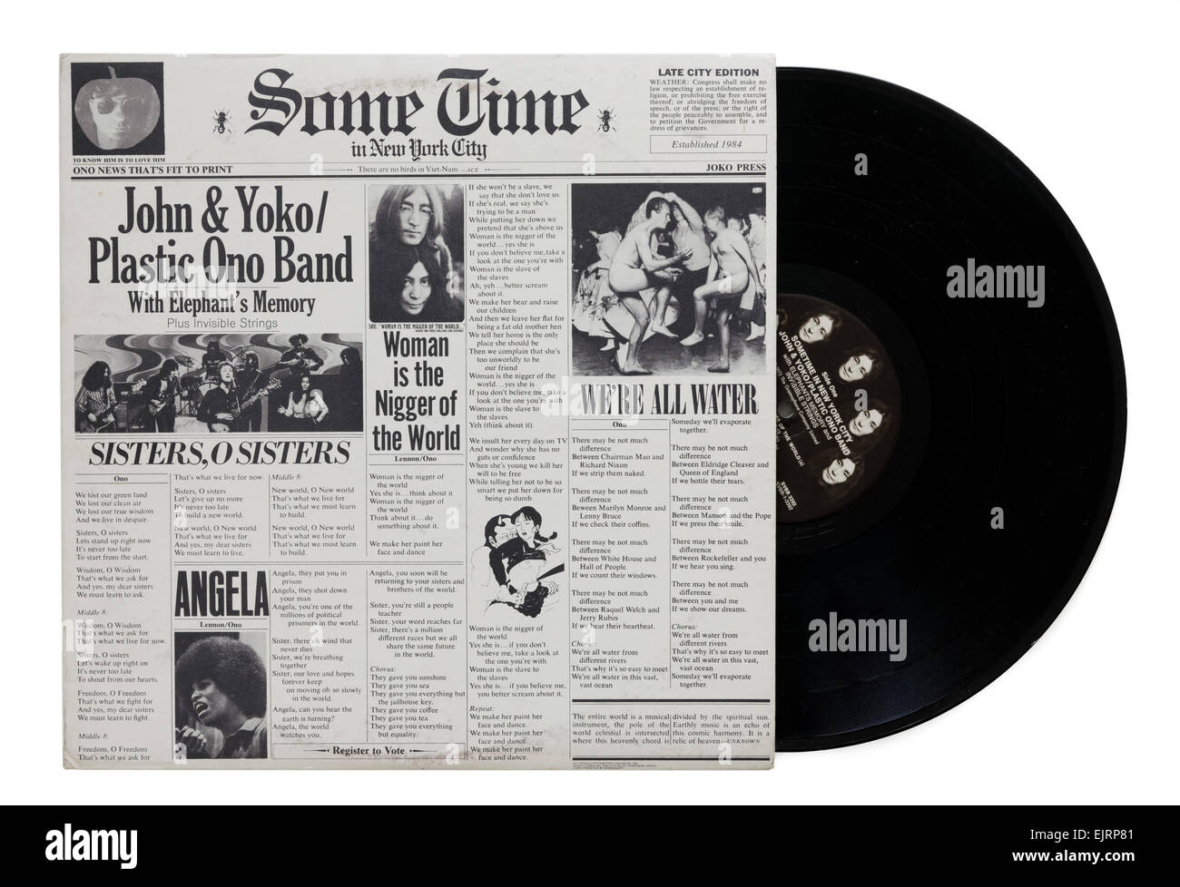 Un peu de temps à New York City album de John Lennon et Yoko Ono Plastic Ono Band Banque D'Images