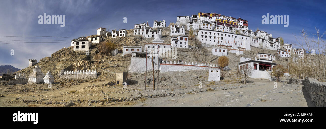 Vue pittoresque du monastère Thiksey au Ladakh, Inde Banque D'Images