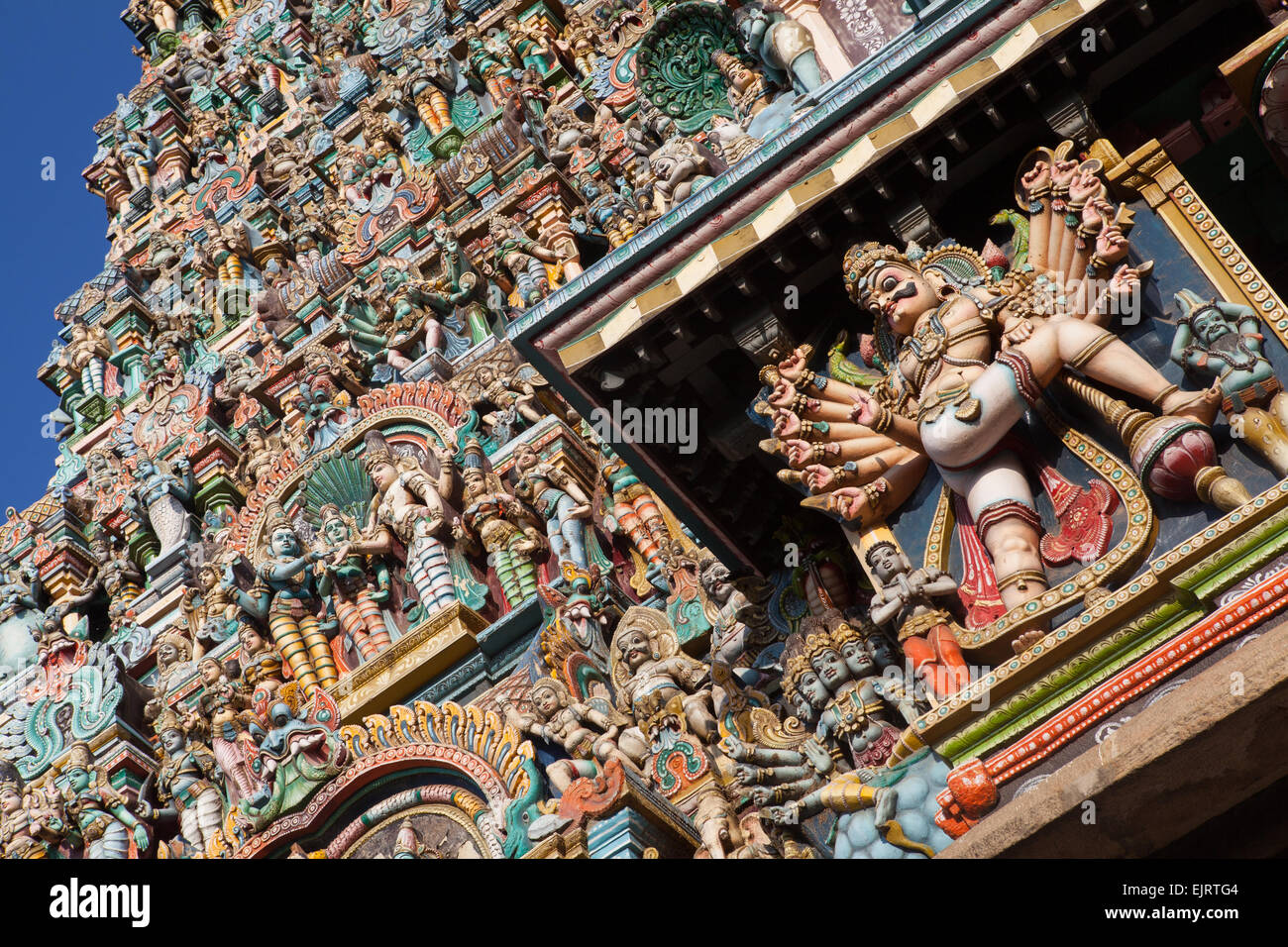Sri Temple Meenakshi à Madurai Banque D'Images