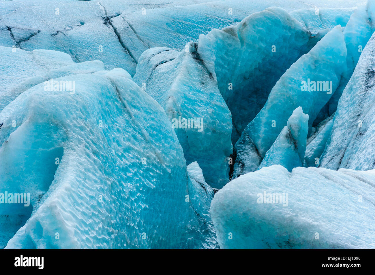 Sur glace bleu Glacier en Islande Skaftafell Banque D'Images