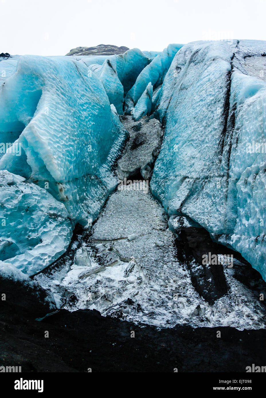 Sur glace bleu Glacier en Islande Skaftafell Banque D'Images