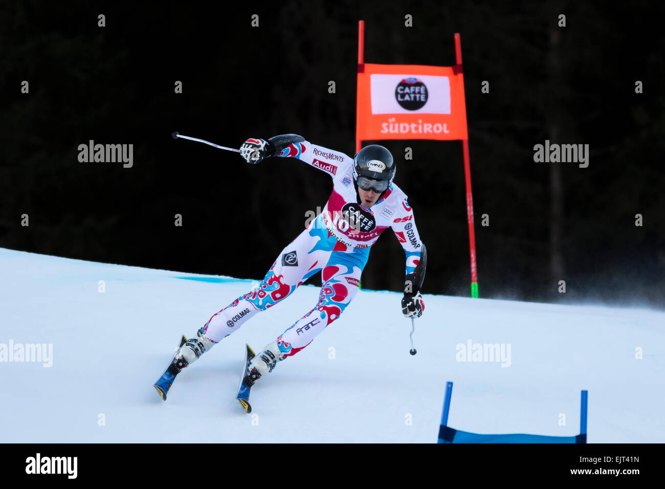 Val Badia, Italie 21 décembre 2014. MUFFAT-JEANDET Victor (Fra) qui se font concurrence sur les AUDI FIS Ski World Cup Men's Giant Banque D'Images