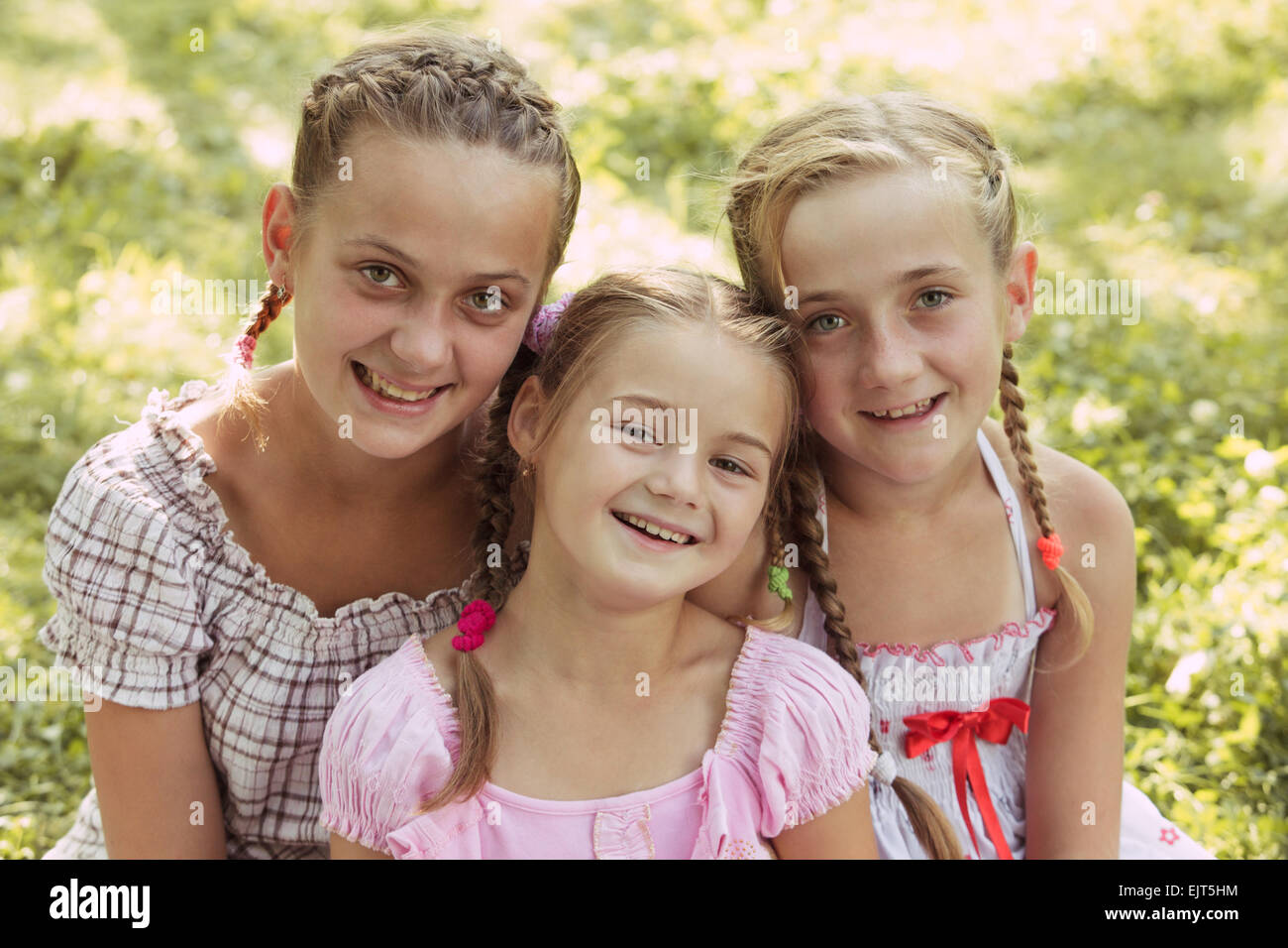 Trois jeunes filles Banque D'Images