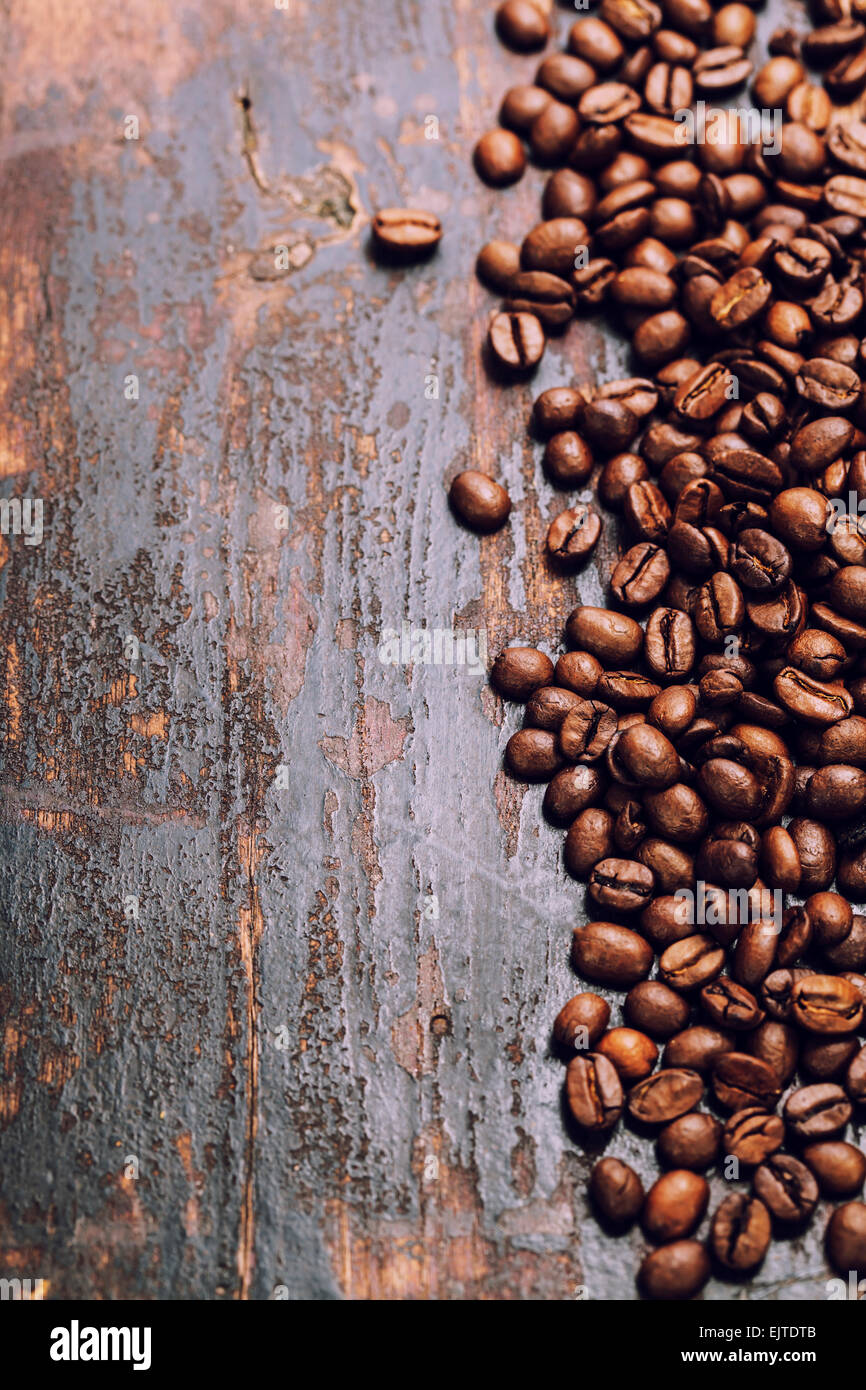 Café sur grunge background Banque D'Images