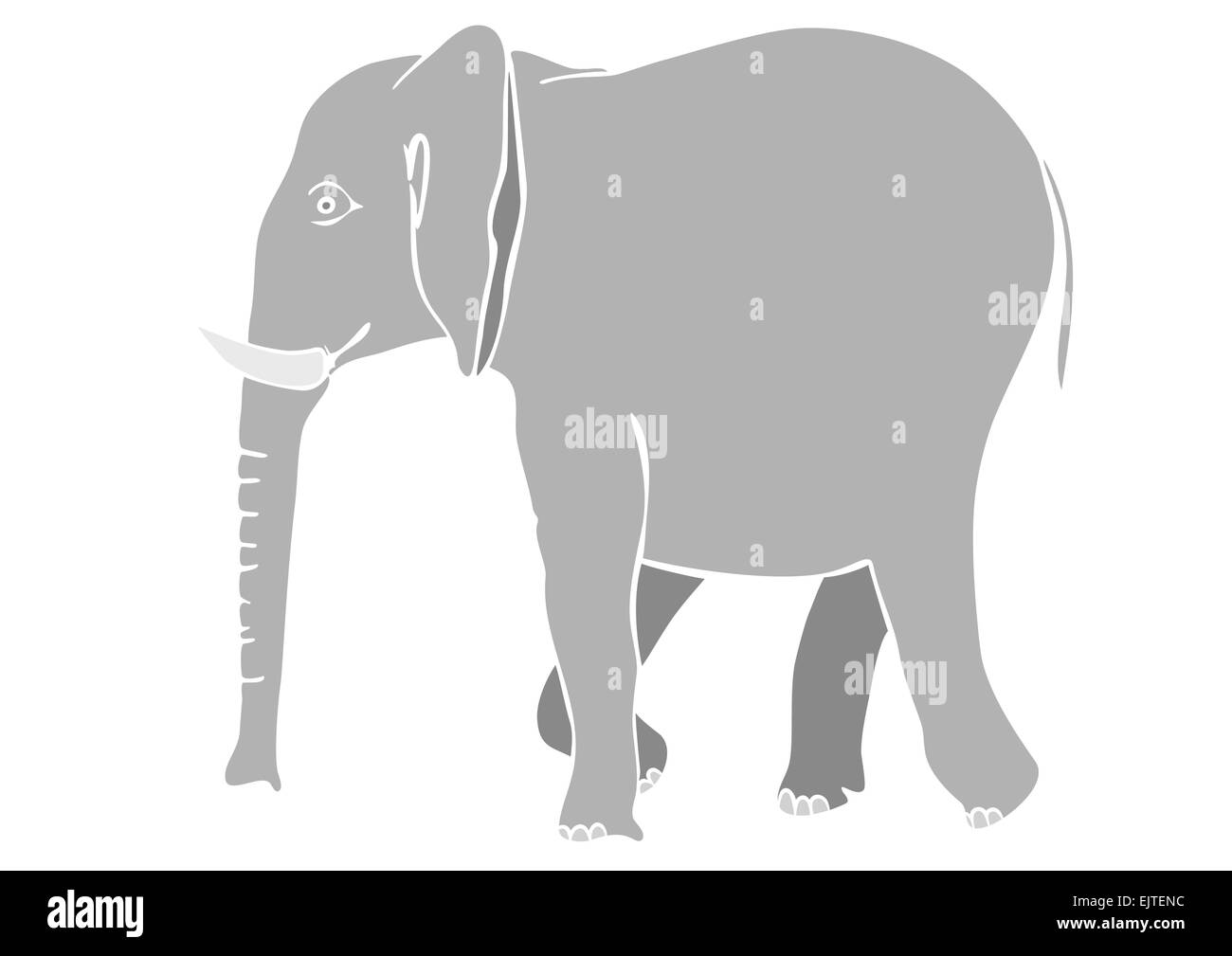 Eléphant marchant - vector Illustration de Vecteur