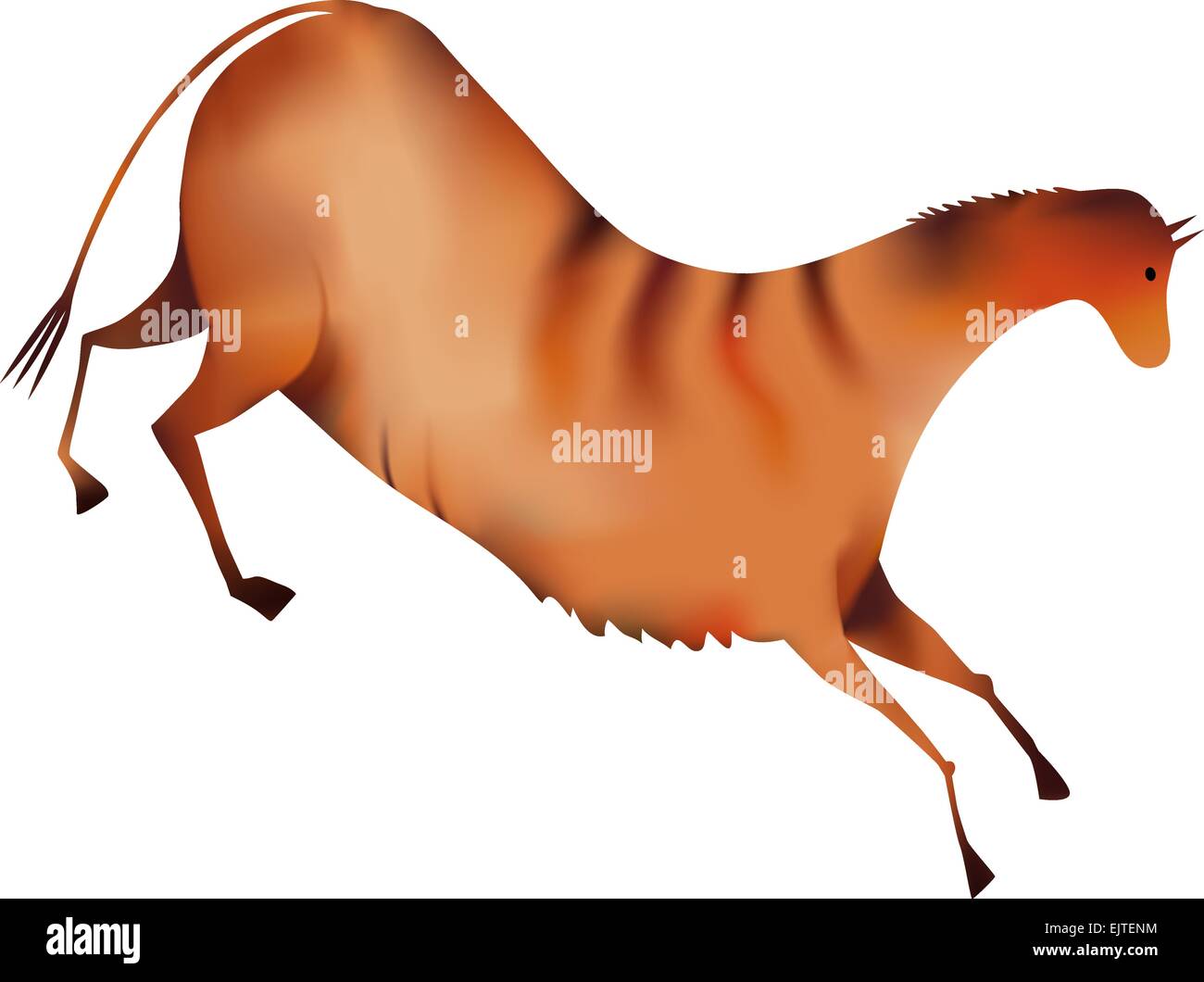 Cheval en vecteur de style préhistorique - un cheval la Altamira Illustration de Vecteur