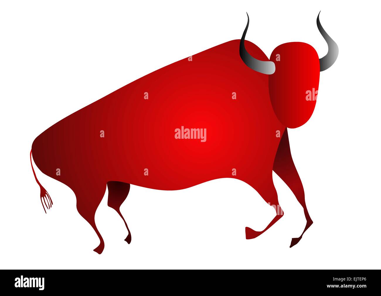 Bull en style préhistorique - vector Illustration de Vecteur