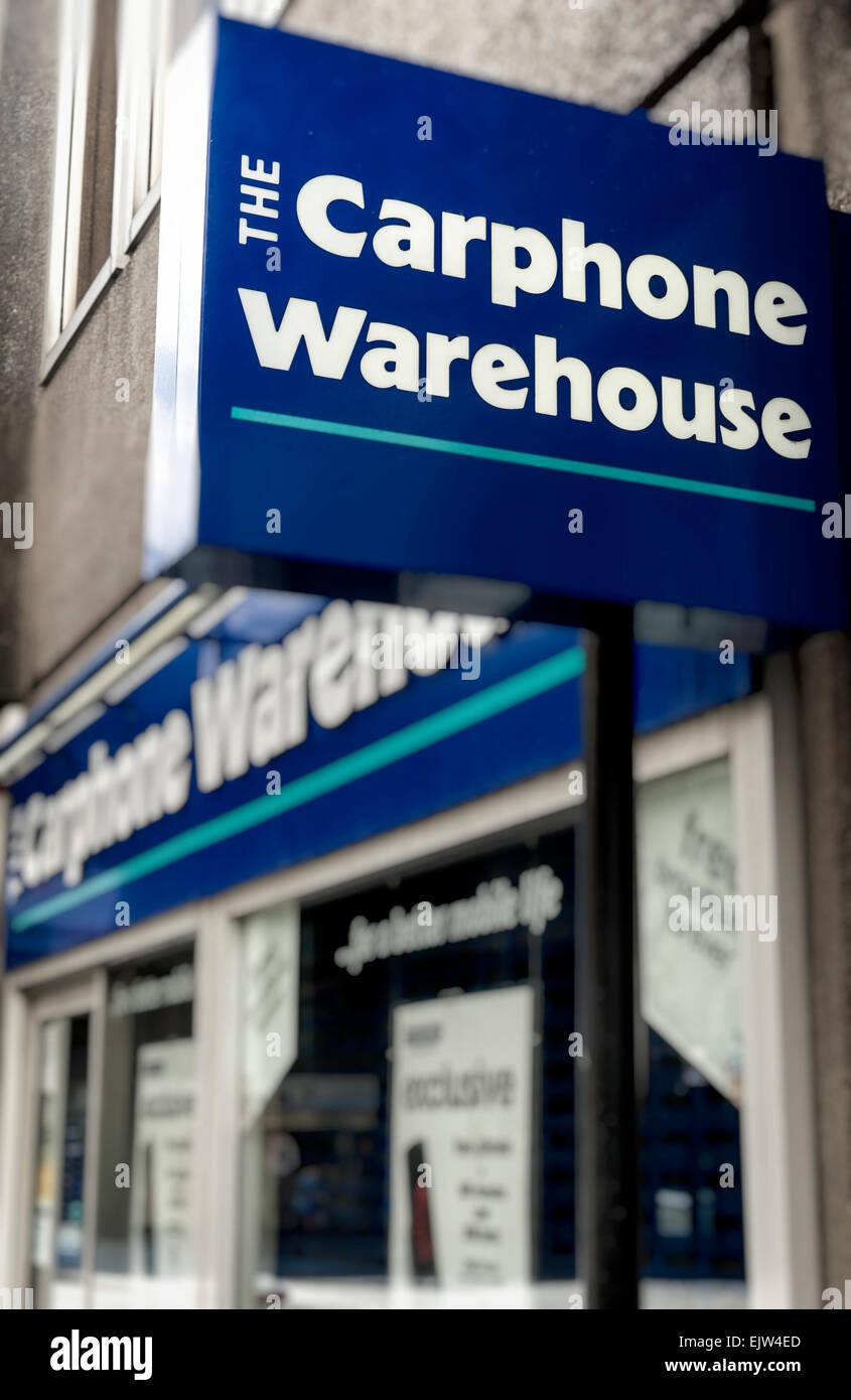 The Carphone Warehouse Shop Sign Banque D'Images