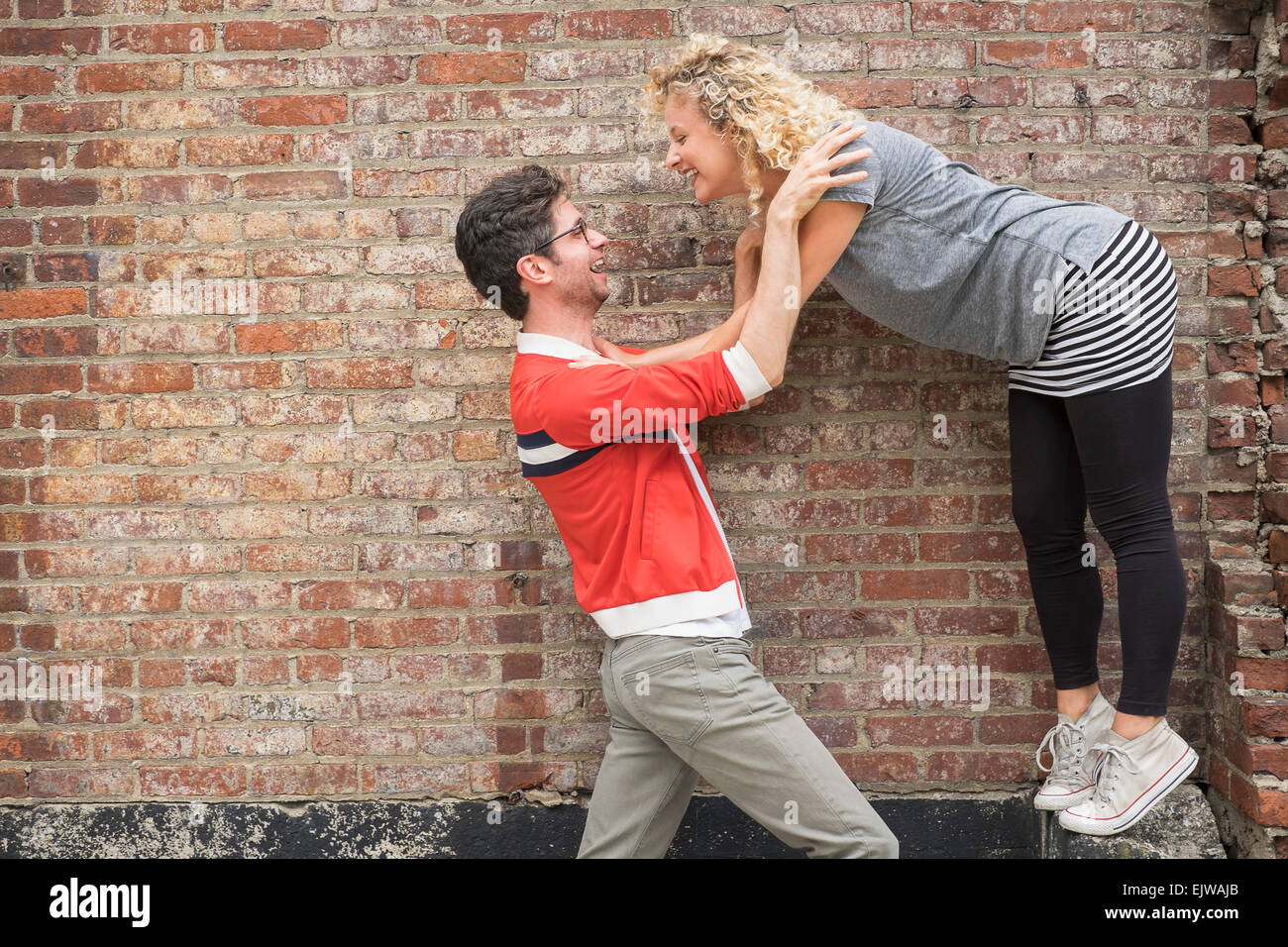 Couple having fun Banque D'Images