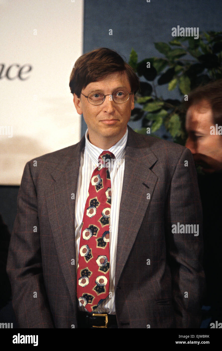 Pdg de Microsoft Bill Gates lors d'un événement technologique au National Press Club le 4 juin 1997 à Washington, DC. Banque D'Images