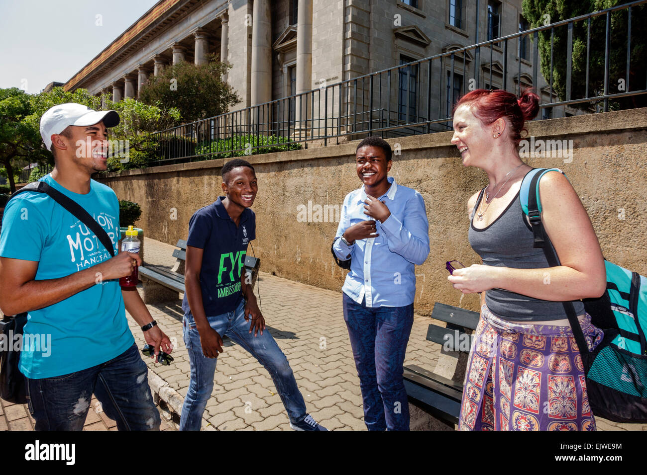 Johannesburg Afrique du Sud,Braamfontein,wits University,University of the Witwatersrand,enseignement supérieur,East Campus,Black Woman femmes,man men m Banque D'Images