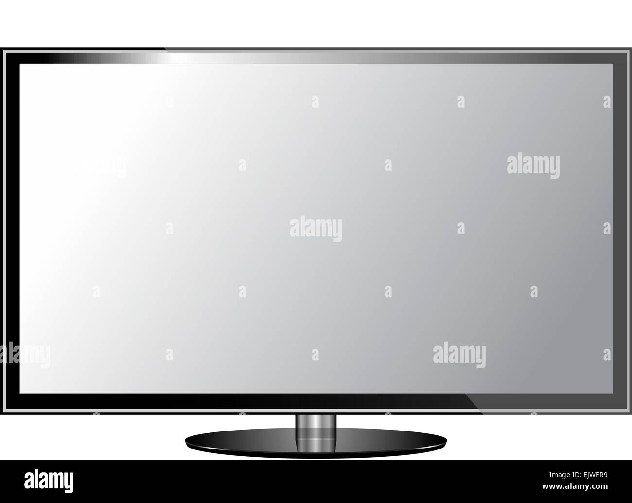 Télévision écran plat LCD, plasma illustration réaliste Banque D'Images