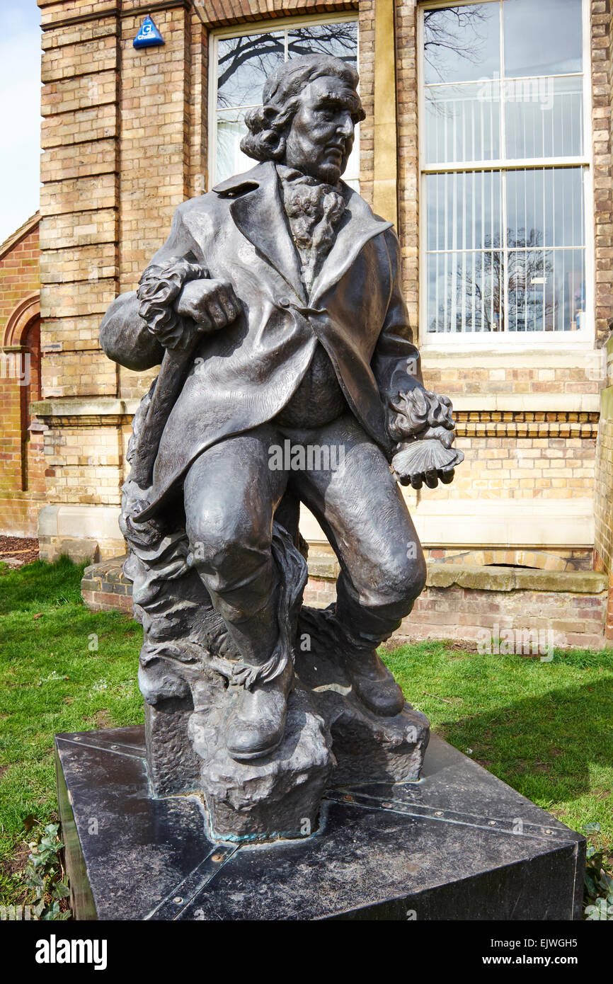 Statue en bronze d'Erasmus Darwin Beacon Park Lichfield Staffordshire UK Banque D'Images