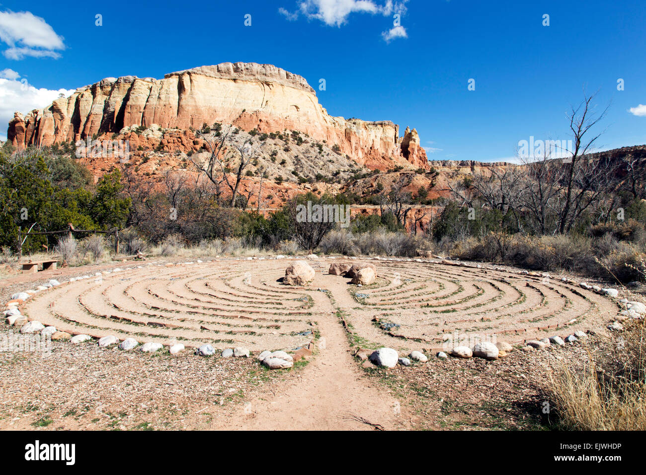 Ghost Ranch labyrinth Banque D'Images