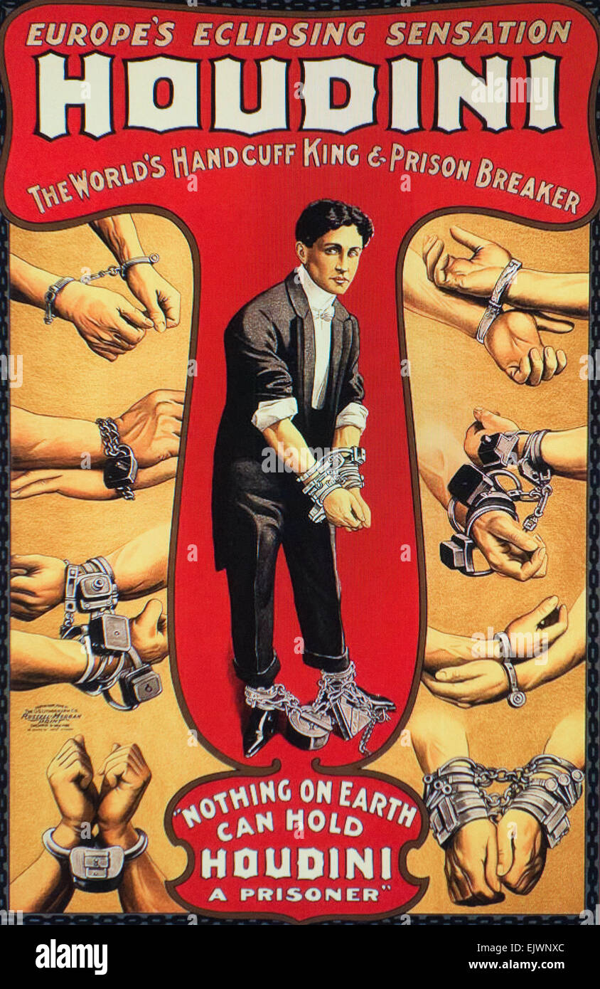 Affiche de film Houdini Banque D'Images